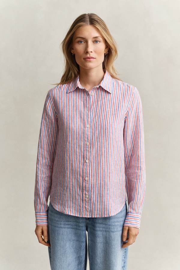 Regular Fit Striped Linen Shirt