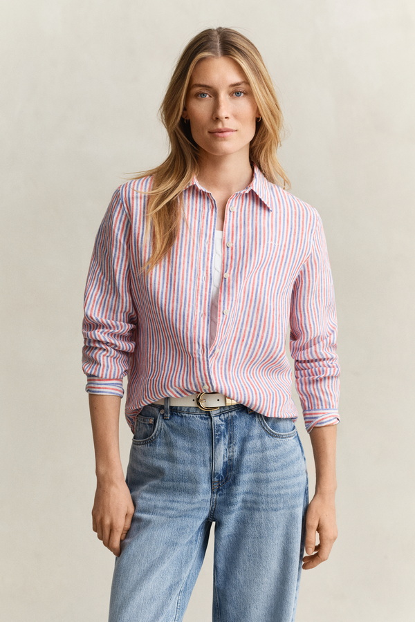Regular Fit Striped Linen Shirt