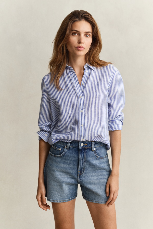Regular Fit Striped Linen Shirt