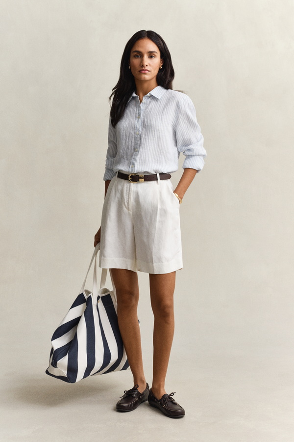 Regular Fit Striped Linen Shirt