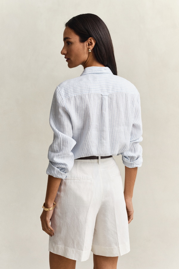 Regular Fit Striped Linen Shirt