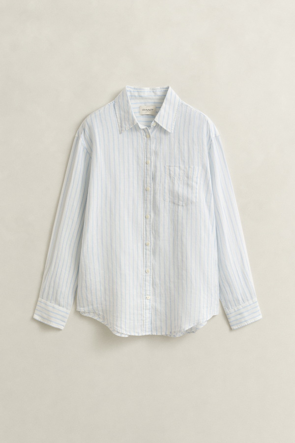Relaxed Fit Striped Linen Shirt