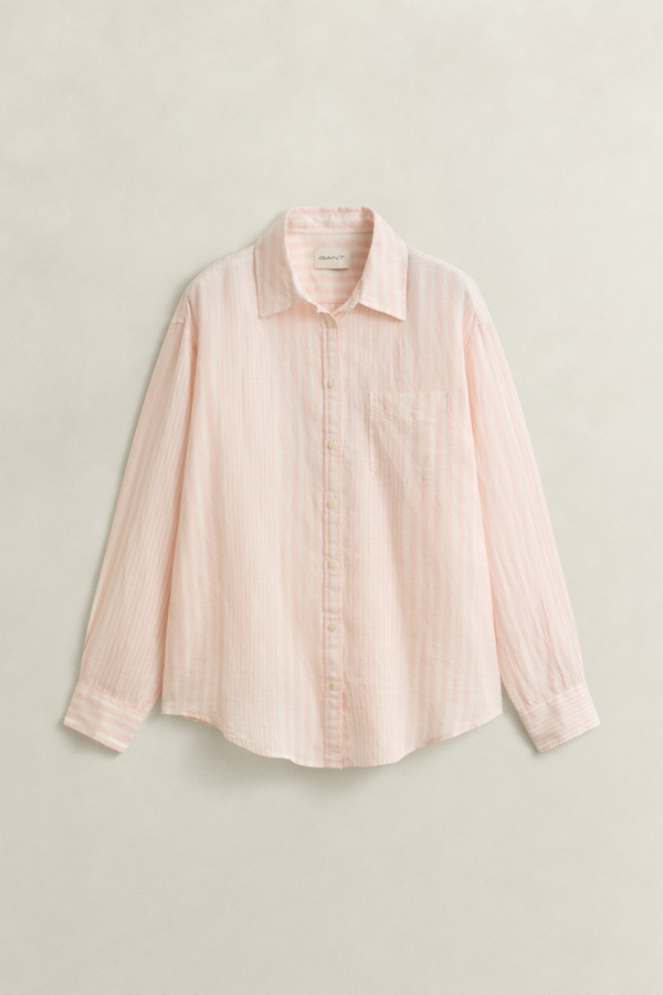Relaxed Fit Striped Linen Shirt