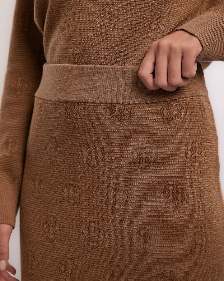 Monogram Knit Skirt