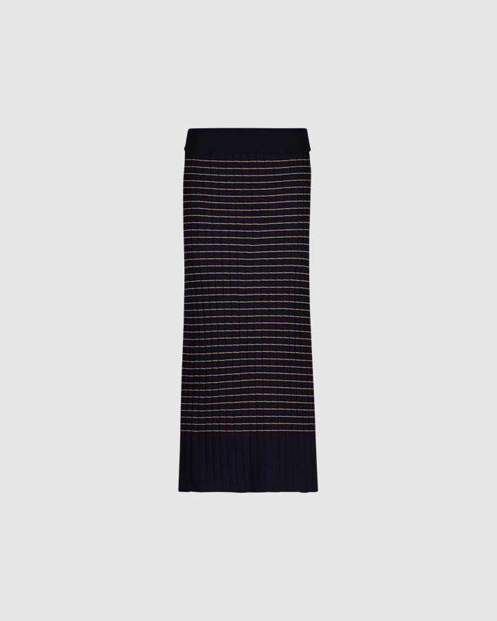 Stripe Rib Knit Skirt