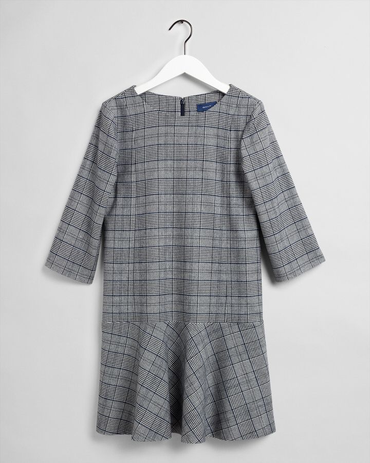 D1. CHECKED FLARE DRESS