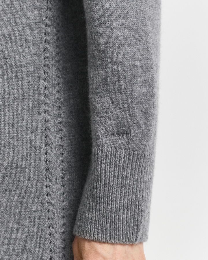 Knit Detail Turtleneck Dress