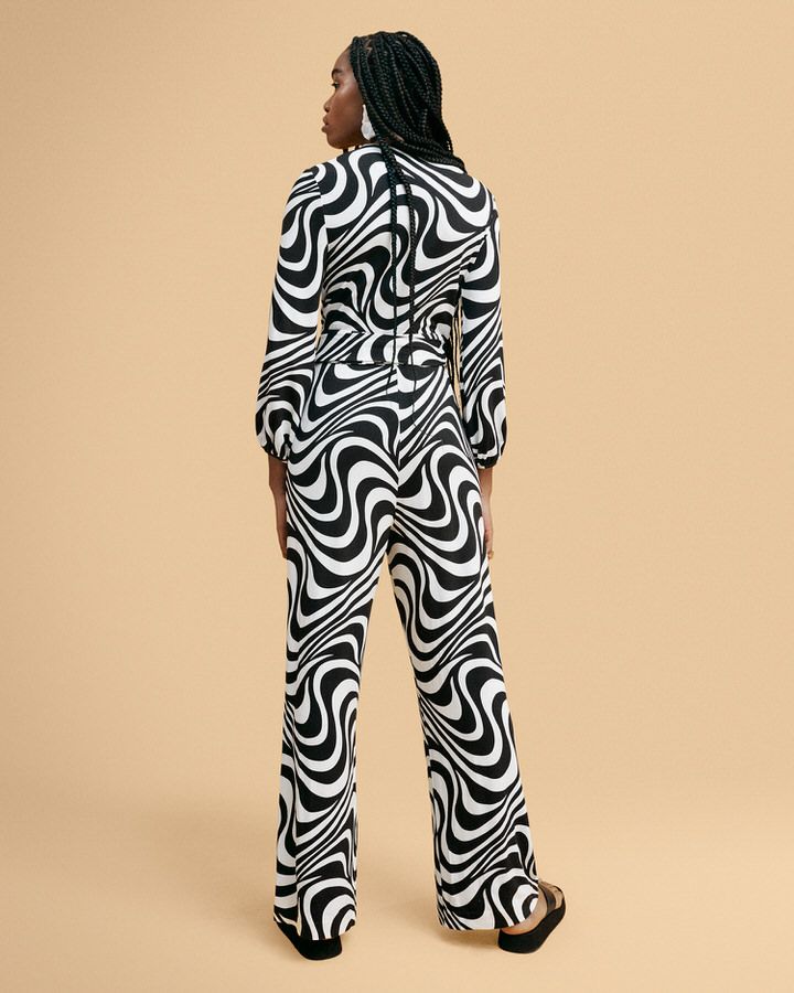 Printed Wrap Jumpsuit