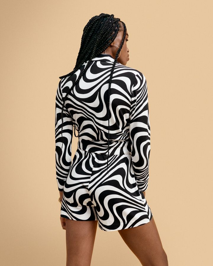 Printed Wrap Playsuit