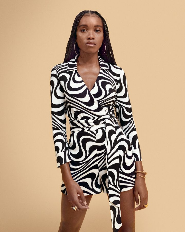 Printed Wrap Playsuit