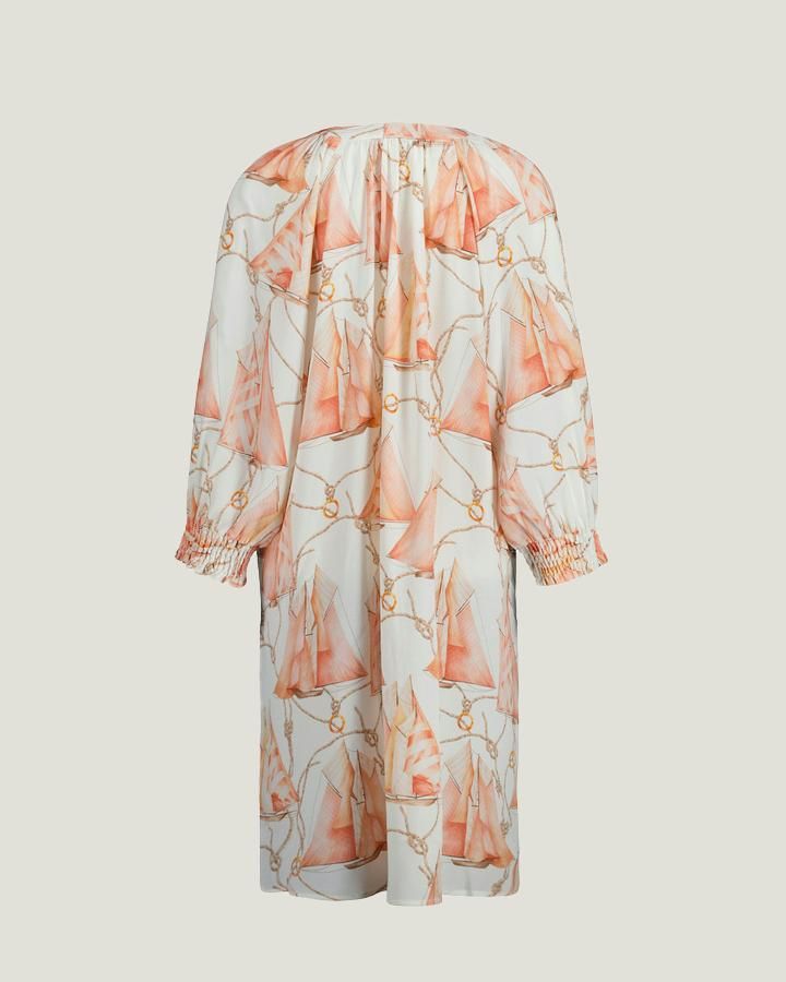 Sailing Print V-neck Dress