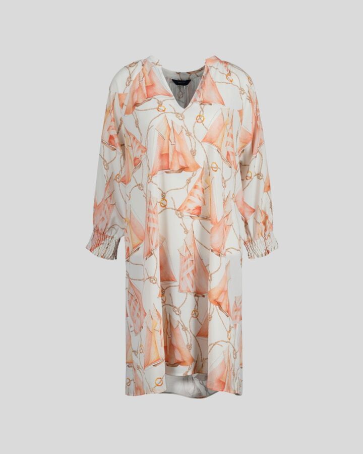 Sailing Print V-neck Dress