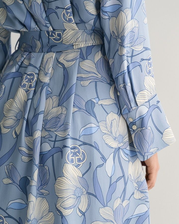 Magnolia Print Shirt Dress