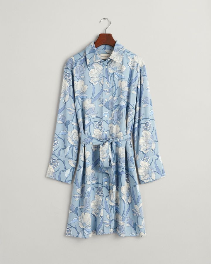 Magnolia Print Shirt Dress