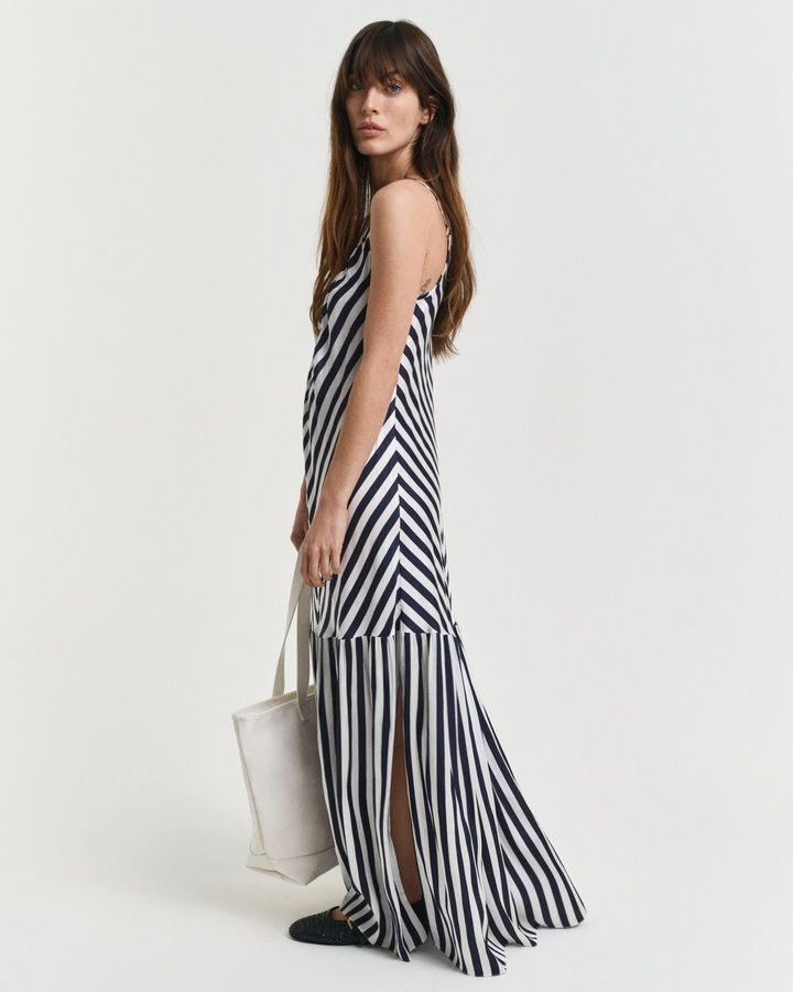 Chevron Striped Maxi Dress