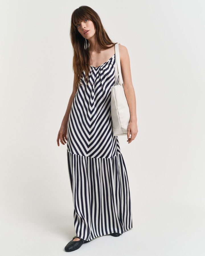 Chevron Striped Maxi Dress