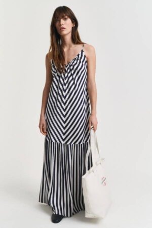 Chevron Striped Maxi Dress
