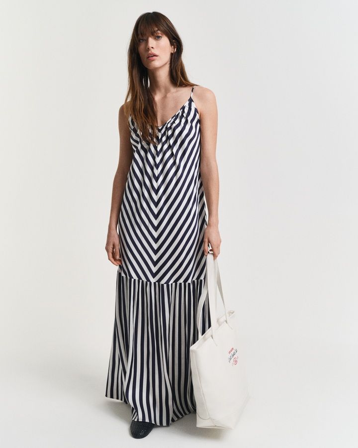 Chevron Striped Maxi Dress