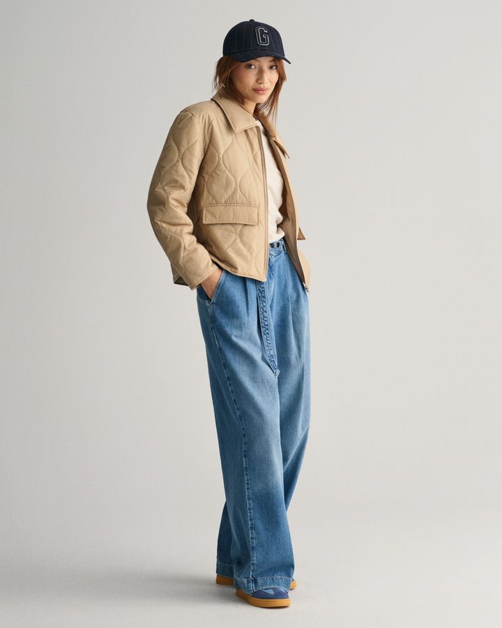 QUILTED COLLARED JACKET