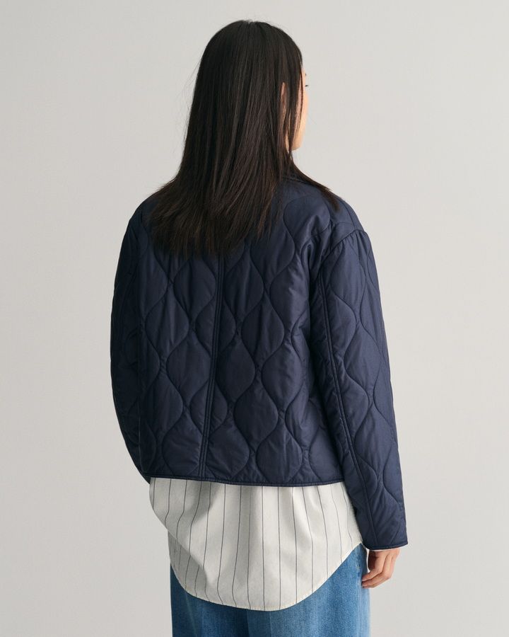 QUILTED COLLARED JACKET