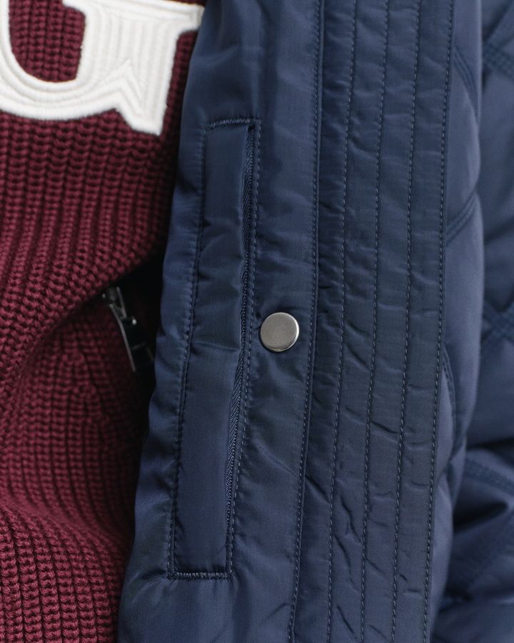 Quilted Corduroy Trim Jacket