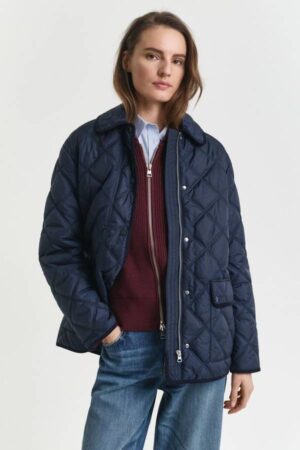 Quilted Corduroy Trim Jacket