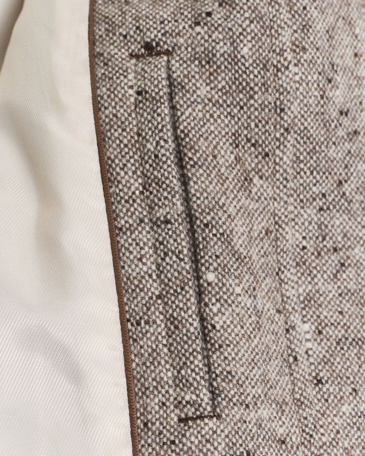 Contrast Collar Wool Jacket