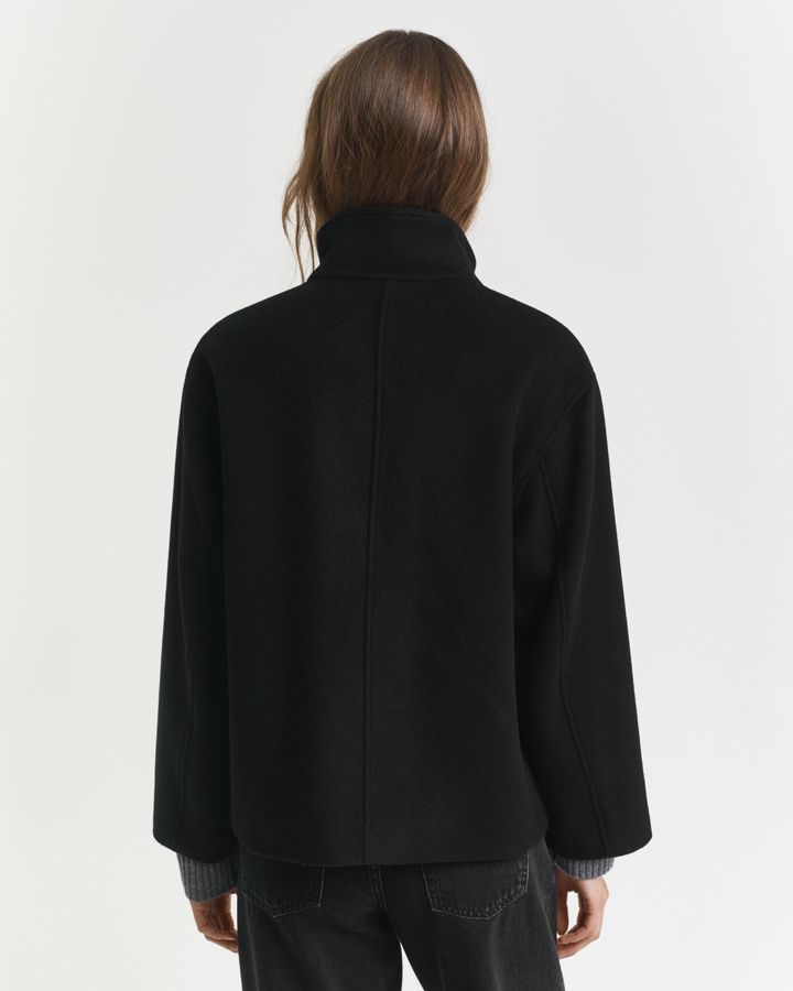 Short Wool Zip Jacket