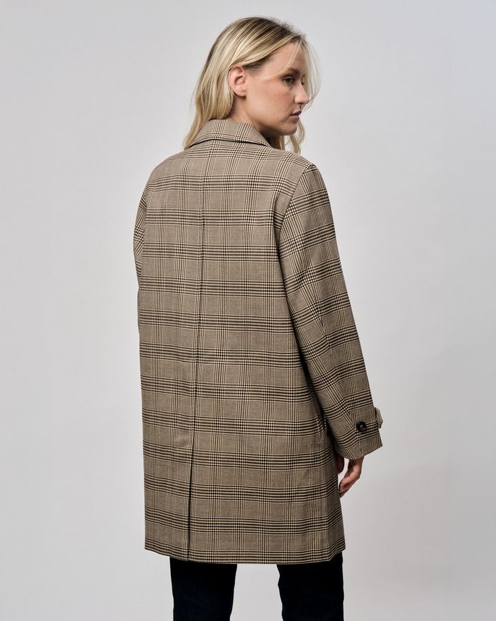 Checked Car Coat