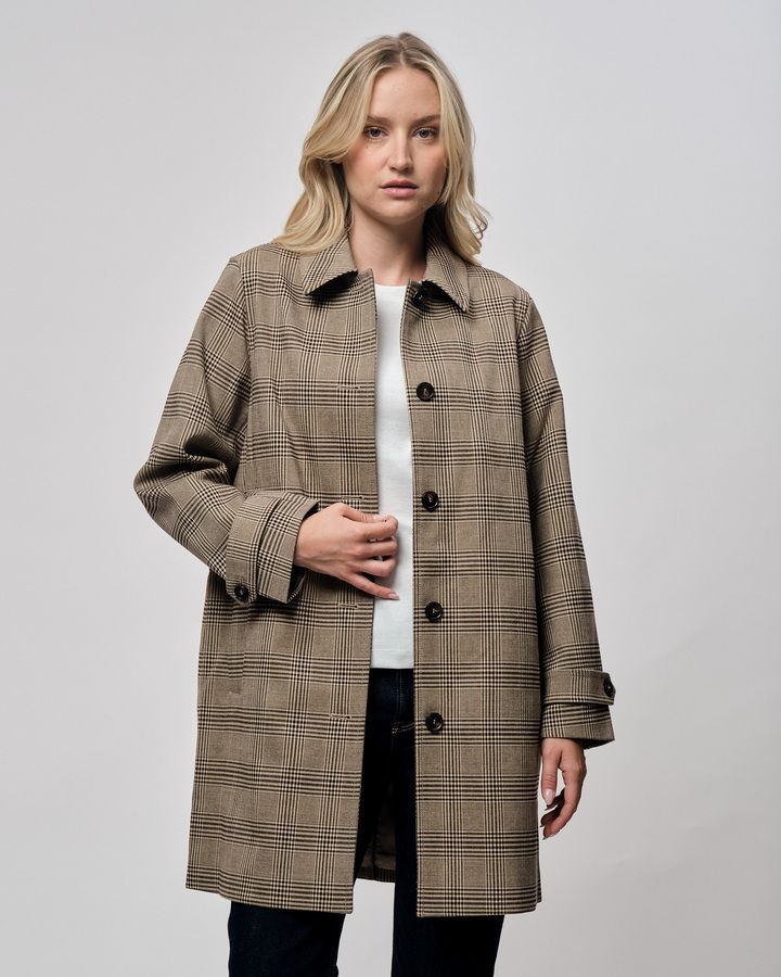 Checked Car Coat