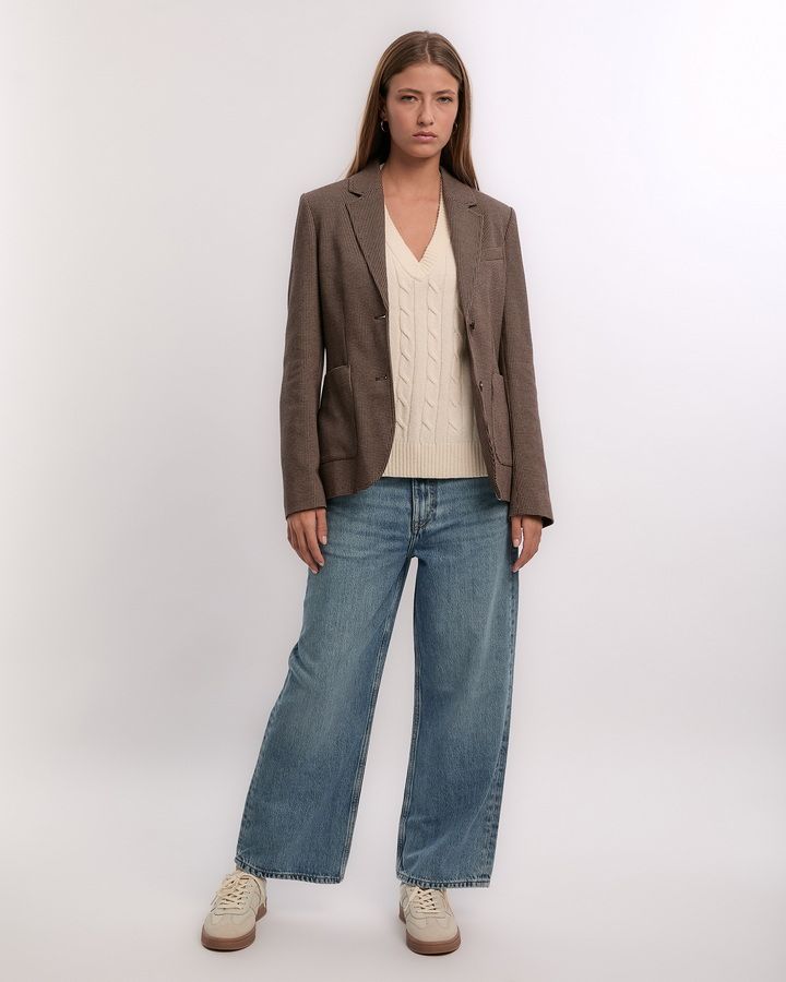 Slim Fit Pique Blazer