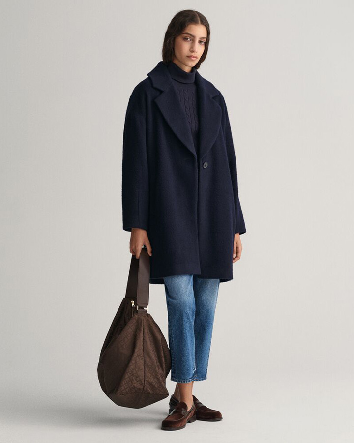 Stretch Cotton Cable Knit Turtleneck Sweater