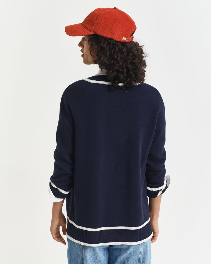 Contrast Knit Cardigan