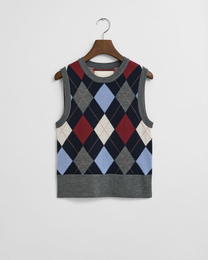 Argyle Crew Neck Vest