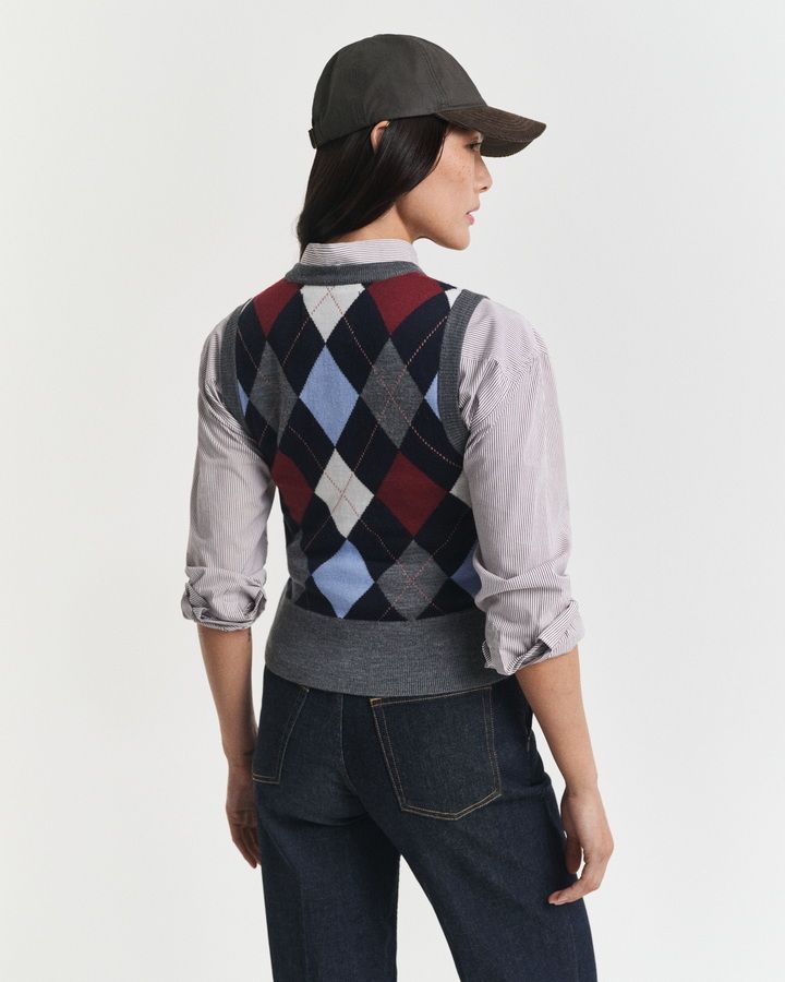 Argyle Crew Neck Vest