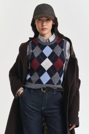 Argyle Crew Neck Vest