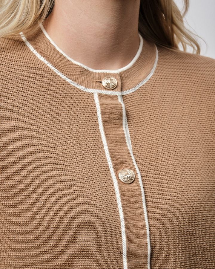 Contrast Knit Cardigan