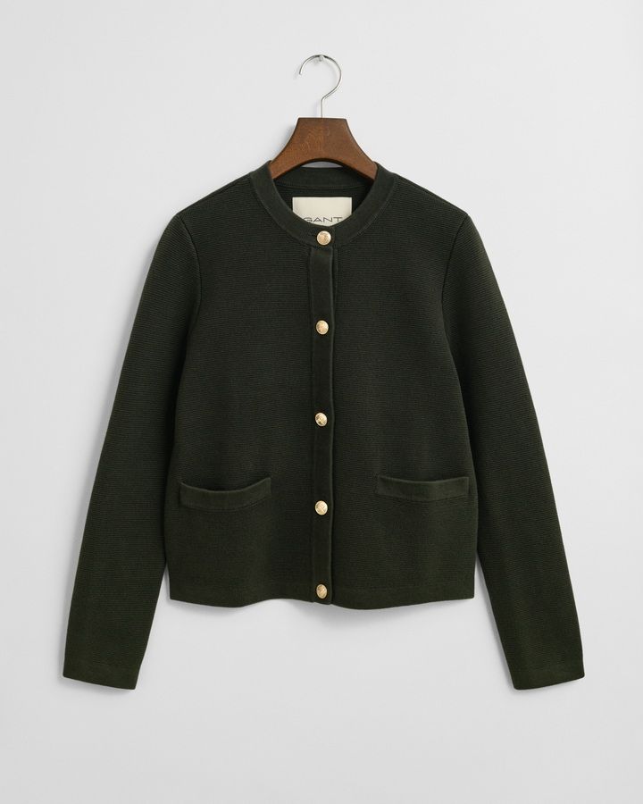 Contrast Knit Cardigan