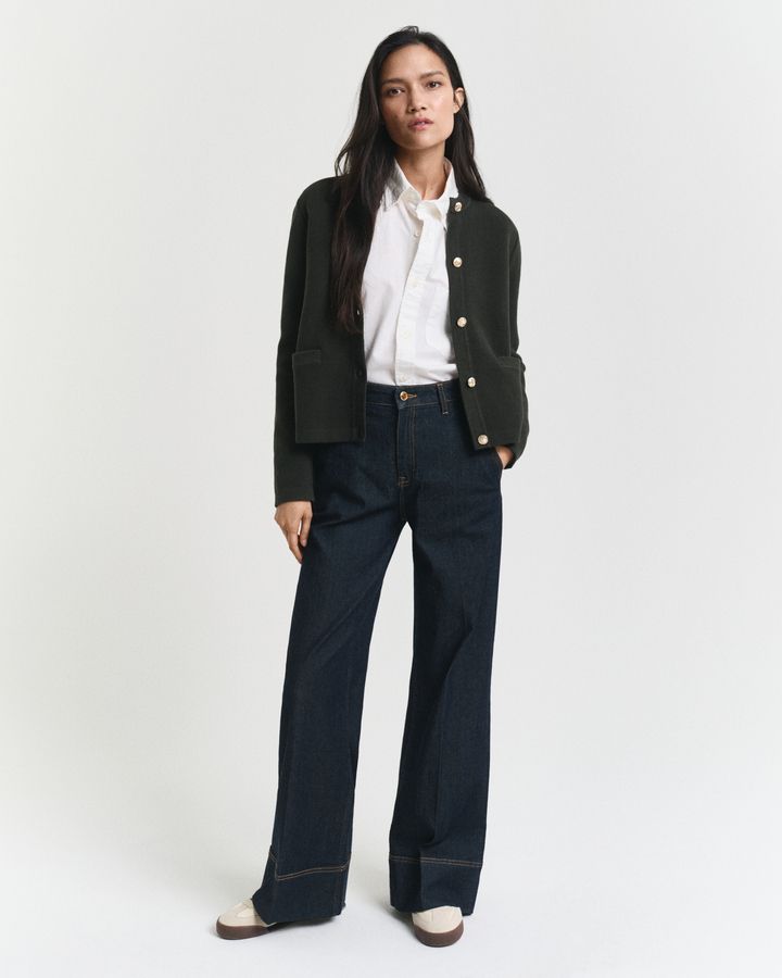 Contrast Knit Cardigan