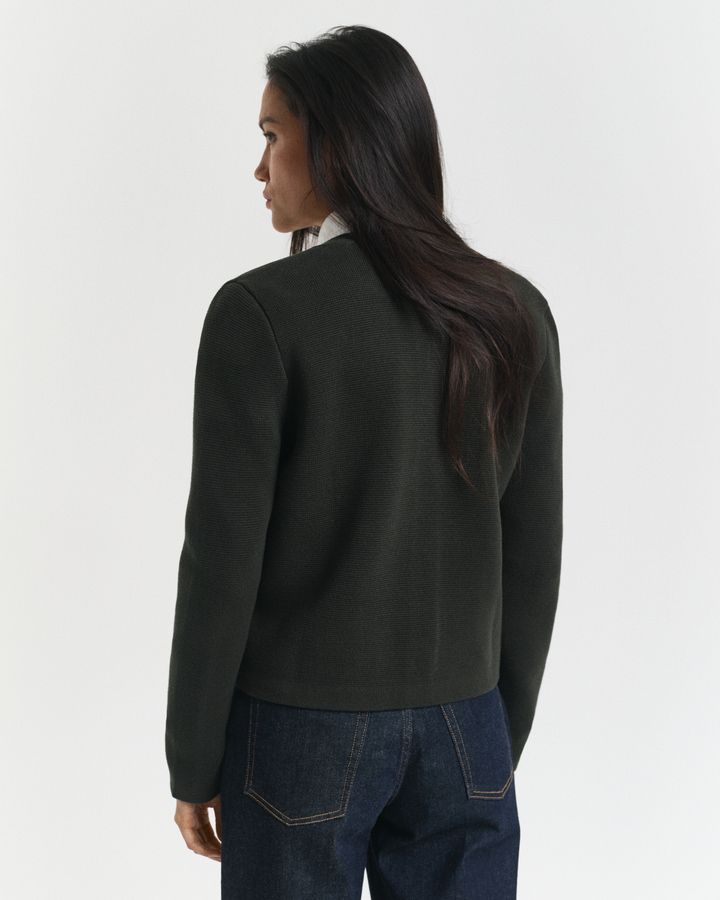 Contrast Knit Cardigan