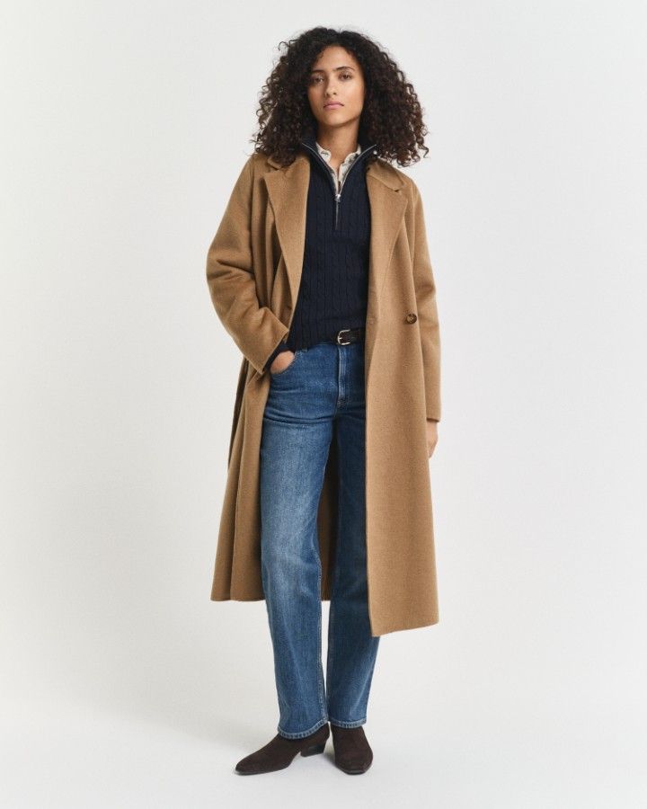 STRETCH COTTON CABLE HALF-ZIP