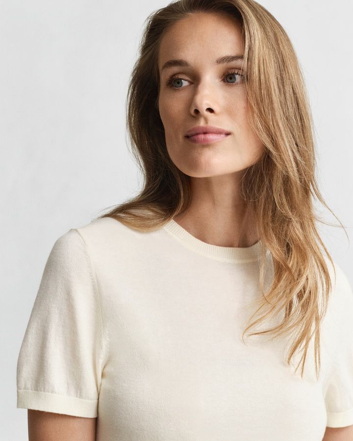 Lightweight Short Sleeve Crew Neck Sweater