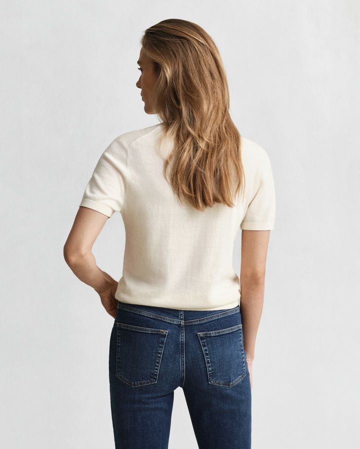 Lightweight Short Sleeve Crew Neck Sweater