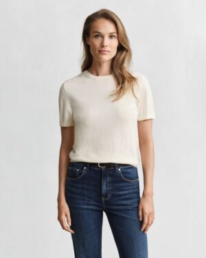 Lightweight Short Sleeve Crew Neck Sweater
