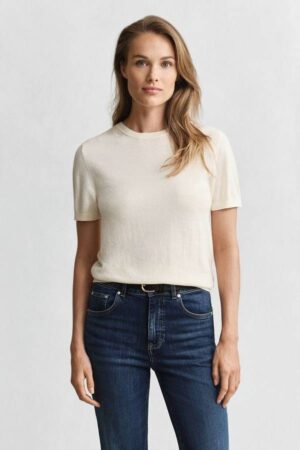 Lightweight Short Sleeve Crew Neck Sweater