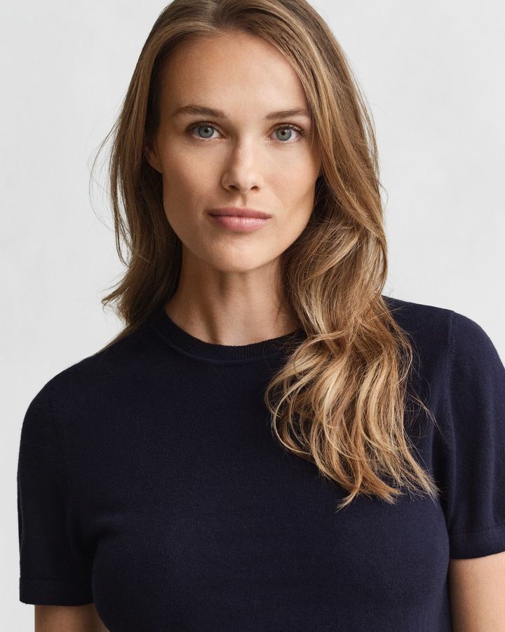 Lightweight Short Sleeve Crew Neck Sweater