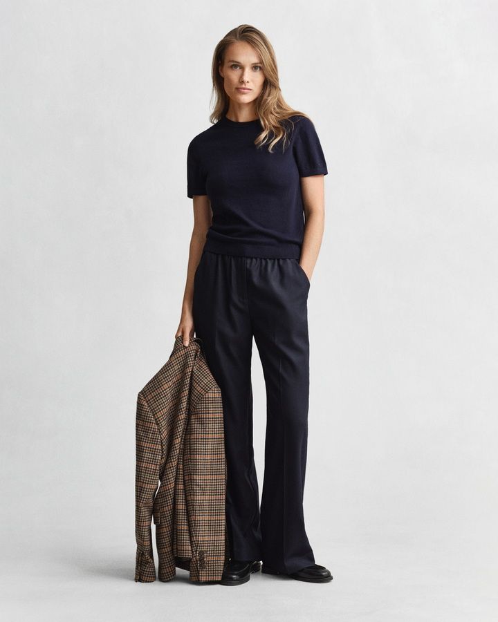 Lightweight Short Sleeve Crew Neck Sweater