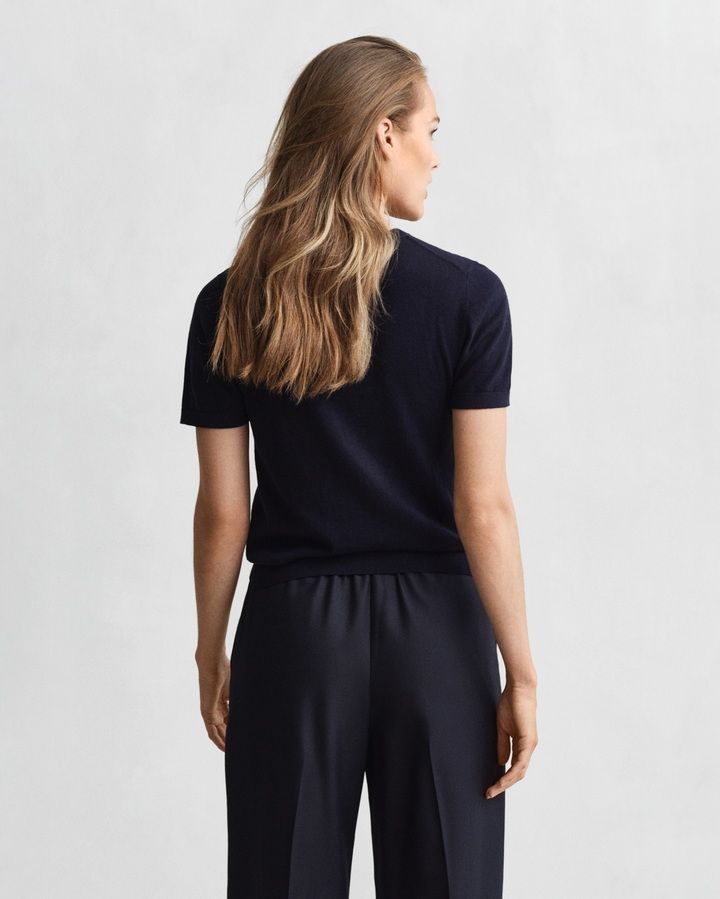 Lightweight Short Sleeve Crew Neck Sweater