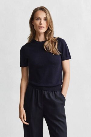 Lightweight Short Sleeve Crew Neck Sweater