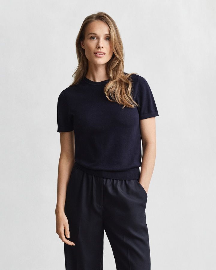 Lightweight Short Sleeve Crew Neck Sweater